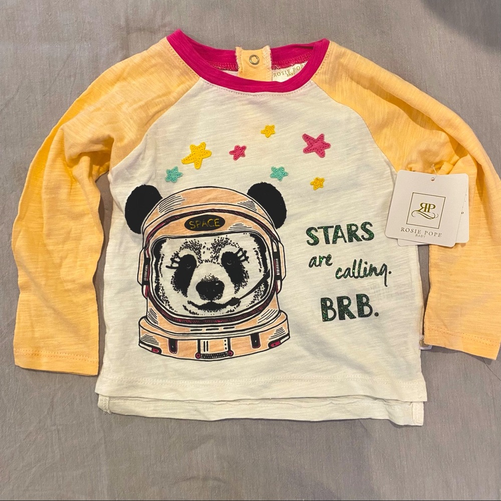 Rosie Pope space panda toddler shirt